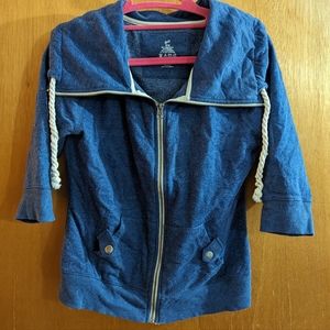 Y2K 3/4 Sleeve Zip Up Sweater